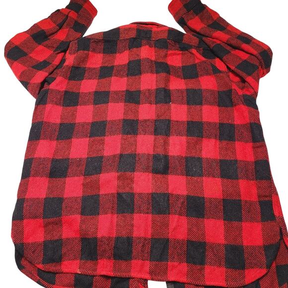 Vintage Sears King Road Shop Mens Large Button Flannel Full Cut Long Sleeve 70s - Picture 2 of 9